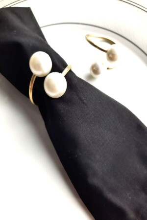 MNZ-12 قطع حلقة معدنية ذهبية كريم حلقة نيبكين - Emtory Home