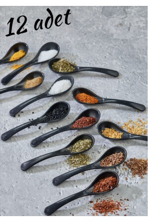 MNZ-12 ملعقة سوداء وملعقة - ملعقة عسل وجبة الإفطار ملعقة سكر - Fbzhome