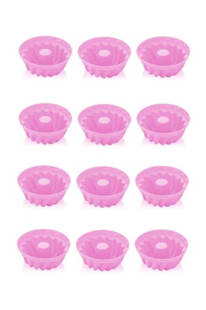 MNZ-12 - قطعة سليكون موفن-ميني كيك مولد وردي - Genel Markalar