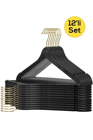 MNZ-12 قطع - خشب تبدو بلاستيكية جودة الملابس السوداء شنجر الذهبية - Home