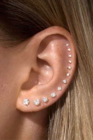 MNZ-12 أزواج أذن الجامعة - Crystal Diamond Zirconia