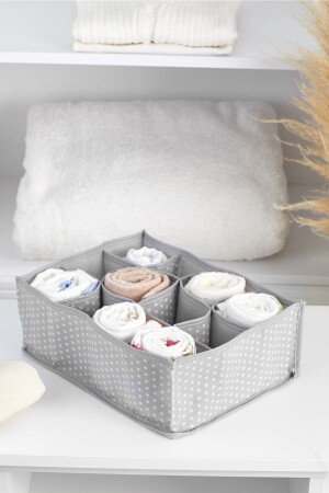 MNZ-12 مُنظم المجلد المُتقطّع الرمادي - Serstil