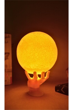 MNZ-12cm اليد الوقوف نيون أدت مصباح الذاكرة شمعة الطاولة مصباح الليل ضوء القمر هدية رأس السنة الجديدة - Zone Ozone