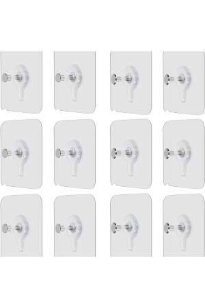 MNZ-12Pcs فائقة قوة الإطار اللصق الصورة معلق اللصق معلق مطبخ فولاذ المقاوم للصدأ حمام المنزل دو - Yenigeldi