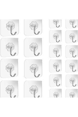 MNZ-12Pcs شفافة قوية حائط معلق معلق صلبة كوب الصق المطبخ معوقة الحمام معوقة حائط - Yenigeldi