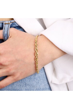 MNZ-14 كيراط حبل ذهبية العصا 5 مم بوبي T9989 - Sembol Gold