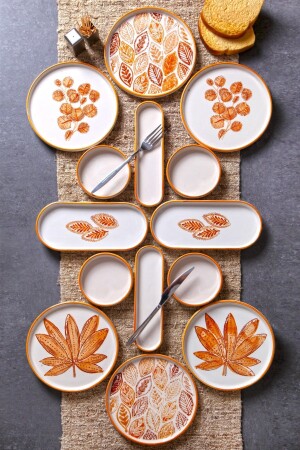 MNZ-14 قطعة صناعة اليدوية للفطور لـ 6 أشخاص - مجموعة عرض الفطور الفاخر - Nandy Home