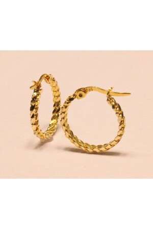 MNZ-14 كيراط ذهبية ثلاثية الأقراط المتعقبة - Hakan Güler Kuyumculuk