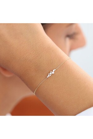 MNZ-14 كيراط ذهب زيركون حجر أنيقة عصرية نسائية سوار GT-5173 - GençTaş Kuyumculuk