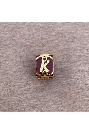 MNZ-14 كيراط ذهبية كلاريت حمراء كرة قفس ذهبية مع حرف K UCHRFKFSBRDK - Bayar Gold