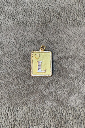 MNZ-14 كيراط ذهبية مستطيلة مربع L الخط Pendant UCHRFKRNSTLJKL - Bayar Gold