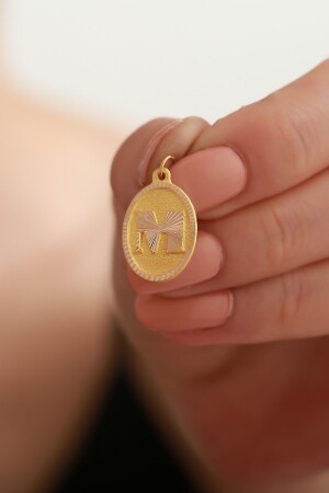 MNZ-14 كيراط ذهبية تعصبية طويوية حرف M Pendant UCHRFOVLYNSTLJKM - Bayar Gold