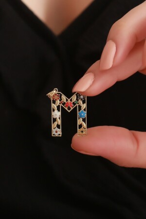 MNZ-14 كيراط الذهبية حرف M زهرة حديقة عدن العلق UCHRFCCKLM - Bayar Gold