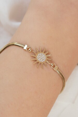 MNZ-14 كيراط ذهبية شمسية سوار حنجرة السلسلة سوار OB-30 - Oroline Kuyumculuk