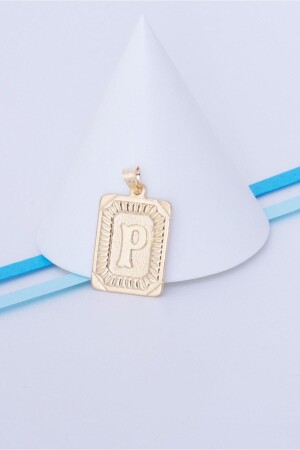 MNZ-14 كيراط الذهبية حرف P مربع عريضة العصر UCHRFKAREVNTGP - Bayar Gold