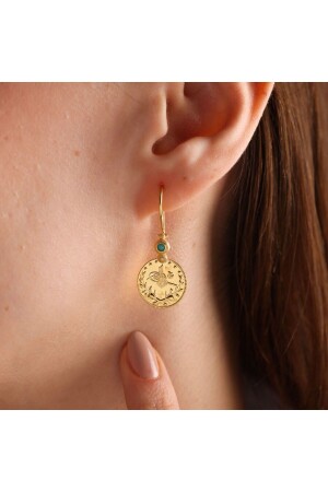 MNZ-14 كرات الذهبية ريشات أذنين مع حجر التركيز T10936 - Sembol Gold
