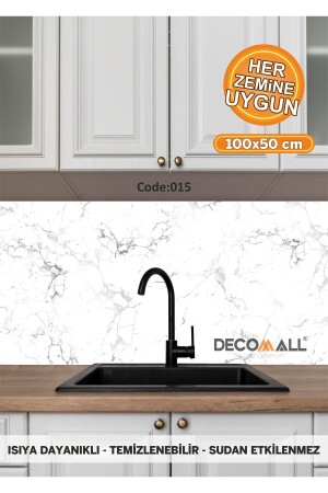 MNZ-15 رمز ملصق غطاء ورقية رسمية للجدار المقصورة المطبخ كاونتر توب (50x100cm) - Decomall