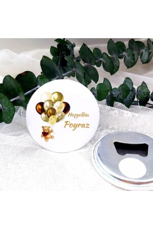 MNZ-15 قطع بالون دب تدي طباعة مغناطيس مفتاح حديثي الولادة طفل هدية - HDMETUV02 - Hayaller Dükkanı