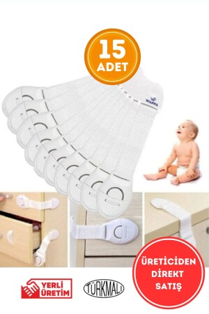 MNZ-15 Pcs الحجرة الأمنية للأطفال والقفل المقبض القفل للأطفال متعددة الأغراض - Wappa