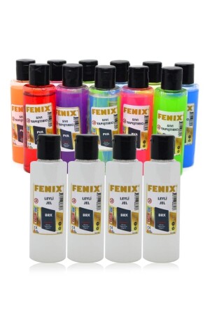 MNZ-16 قطعة سليم صنع مجموعة - 12 قطعة سليم جيل + 4 قطعة بوراكس السائل. hsx SlimeSet - Fenix