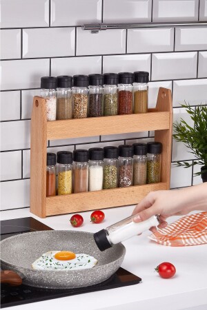 مجموعة من العطور MNZ-16 قطع، وعاء العطور 16 قطع مع قفزة خشبية TWİN 16 LI - woodsy