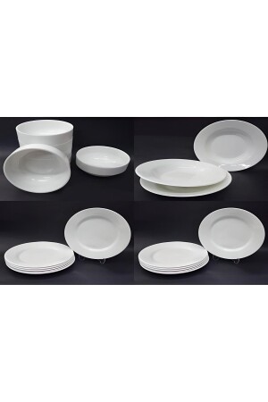 MNZ-16 قطعة ملامين طعام الطعام مجموعة 4 أشخاص للطلاب والفرديين أبيض 869575185403 - Ermiya