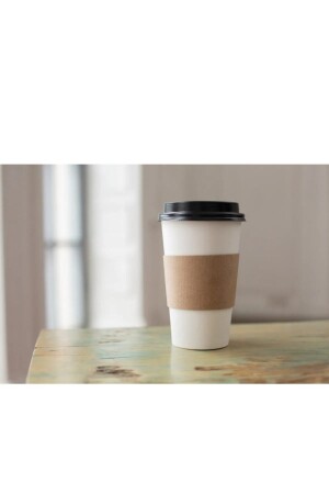 MNZ-16 Oz كوب الكردون الأسود ليت مع غطاء 100 قطعة 400 مل - (جاكت الزجاج 100 قطعة) hslqlalskskaa - Miopack