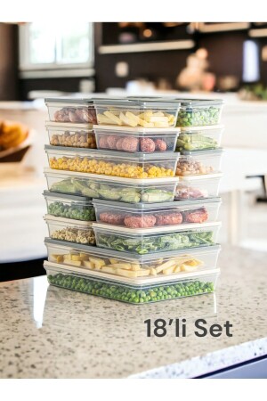 MNZ-18 منظمة الثلاجة الملونة ومبرد ومحفظة الميكروويف 2x2400-4x1200-4x1170-8x600 مل - Nesto Home