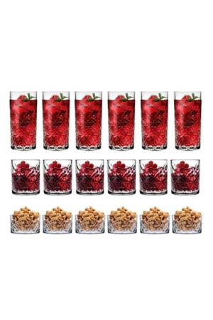 MNZ-18 قطعة بلا وقت سلسلة خاصة المشروبات الغازية والماء والوجبات الخفيفة مجموعة - K 18 قطعة. 341SET141 - Paşabahçe