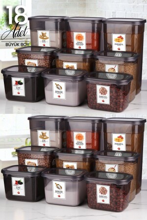 مجموعة حاويات تخزين الطعام المستطيلة المكونة من مادة MNZ-18 - Kitchen Life