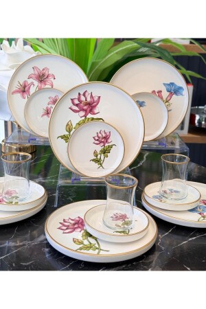 MNZ-18 قطعة عصرية مزيج كعكة وقت الشاي المجموعة - Onedekor