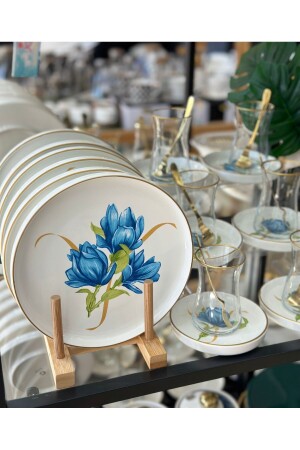 MNZ-18 قطعة عصرية Tiore بلو كيك شاي وقت المجموعة - Onedekor