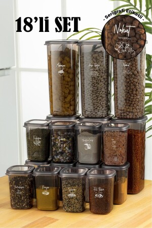 MNZ-18pcs طعام بيجي مربع وطبقات العطور كاملة مع علامة طباعة الشاشة البيضاء 6x(1,75) 12x(0,45) النمل NW18L - Vienev