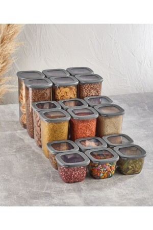 حاوية تخزين (MNZ-18-Piece Vipahmet Beach Storage Container) (6X1750ML 6X1200ML 6X550ML) Vp-054 18K - Vip Ahmet