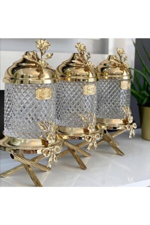 MNZ-1kg كريستال قدم فخمة الجار مجموعة الجار مجموعة - AZADE BAKIR