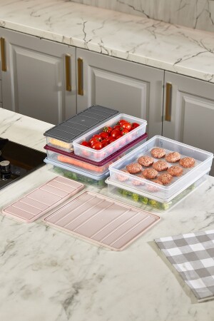 MNZ-2 لي نورا ميني حاوية تخزين (1.2 لتر) بلوم T800. 002 - SELKA MUTFAK