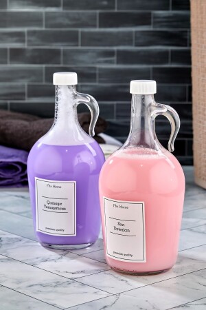 MNZ-2 حزمة مضغوطات السائل و خفيف الأقمشة زجاجة 1500 مل لتر زجاجي - Fbzhome