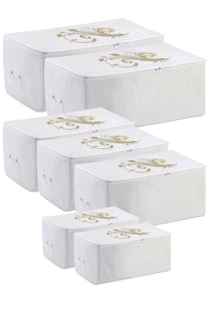 MNZ-2 ميغا 3 كبيرا 2 حقائب تخزين صغيرة مجموعة بيضاء H-2m-3B-2k - umbellatum