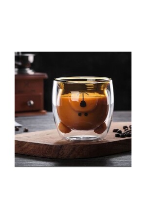 MNZ-2 قطع مزدوجة الجدار دب صورتة كوب الزجاج مع الجدران 4874R3YFGFWW - 777Home