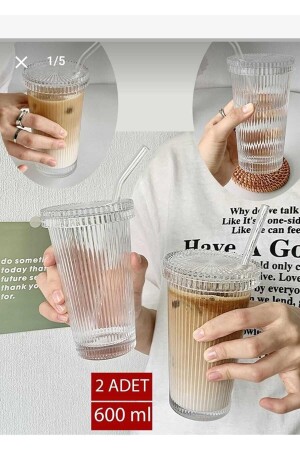 MNZ-2 قطع 600 مل زجاج أوريجامي مقاوم للحرارة مع غطاء وقطعة صعبة شرب الحليب وشراب غازي PTLBRDK000001 - ALBAK Life