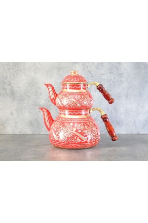 MNZ-2 8 لترات زهرة حلمية مطحنة قطعة النحاس سميكة مجموعة الشاي، مجموعة الشاي CSCY020 - Copper Studio 999