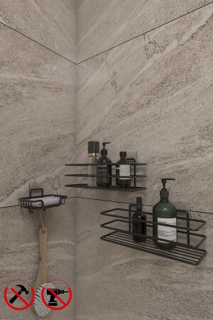 مرفق منظمة MNZ-2 مع معقبات ملصقة، ومصدر صابون مادي وسميّن ومصعدة للاستعمال - Alper Banyo