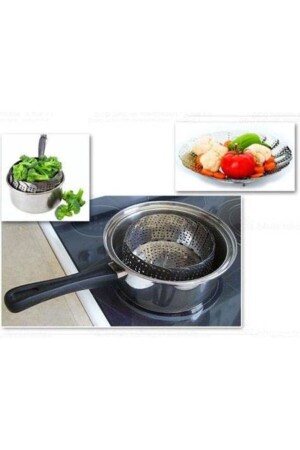 MNZ-2 قطع من الفولاذ المقاوم للصدأ آلة طهي الخضروات المغلي في وعاء ANKAMZ-5386-2li - Çokuygunuz