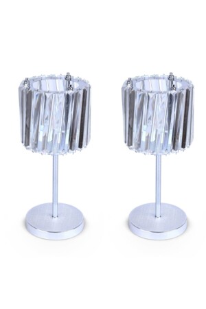 MNZ-2 قطع ظلّ مصباح مع رأس زجاجي، كروم AYD-2329 - HOMİNG