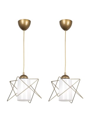 MNZ-2 قطع أساليب الأسلاك مصباح معلق واحد عتيق الأبيض أكريليك - Begüsa