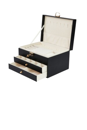 صندوق مجوهرات الدرج MNZ-2 سوداء - Ecrou
