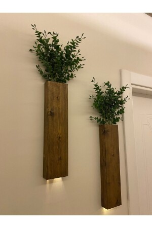 MNZ-2 لي الجنية بطارية LED تعمل بالزهرة الخشبية الخزينة الإضاءة الديكورية الأزهار الاصطناعية الشرفة الزهرة الديكور بوهيمية ال - Virahome