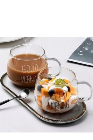 MNZ-2 Li صباح الخير 400 مل كوب زجاجي بوروسيليكات - Kitchen Time