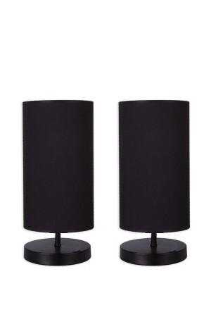 MNZ-2 قطع Liza تصميم حديث أسود ساق أسود من الأقمشة المضيئة LİZA - Abajur Dünyası