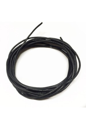 MNZ-2 Mt الأسود الجلد الحقيقي المجوهرات العنق الحبل الجلد الحبل 2 مم الحبل الحبل - Sermet Süs Dünyası